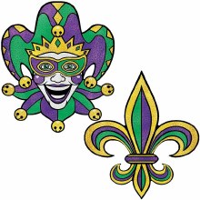 Jumbo Mardi Gras Cutouts