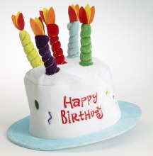 Hat Birthday Cake Light Blue