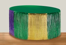 Table Skirt Foil Mardi Gras