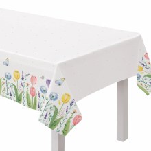 Tulip Garden Flannel Lined Tablecover