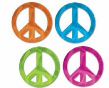 Cutouts Peace Signs Metallic