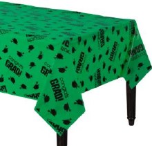 School Colors Green Plastic Tablecover