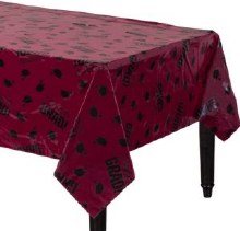 School Colors Burgundy Plastic Tablecover