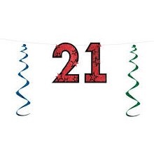 Streamer Glitter "21"
