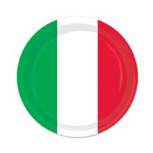 Red/White/Green 7in Plate
