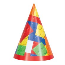 Building Blocks Party Hats 8ct