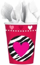 Peace and Love 9oz. Paper Cups 8pk