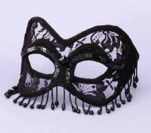 Mask Lace Black w/ Beads