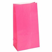Bags Paper Hot Pink 12pk