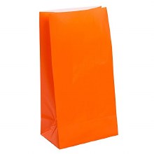 Bags Paper Orange 12pk
