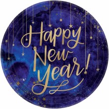 Happy New Year Midnight Plate