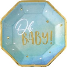 Oh Baby 10in Plate Blue