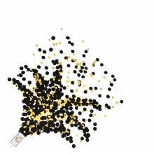 Confetti Popper Black and Gold 8ct