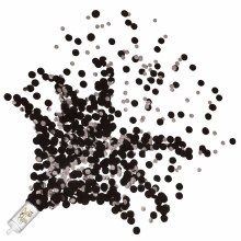 Confetti Popper Black and Silver 8ct