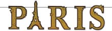Paris Gold Glitter Banner
