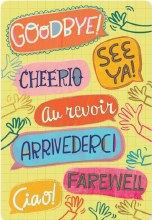 Jumbo Farewell Card
