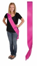Blank Satin Sash Cerise