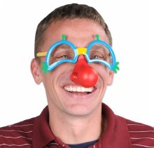 Clown Glasses w/Nose