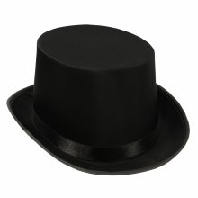 Top Hat Black Satin