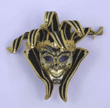Mask Jester Gold Black