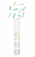 Oh Baby Blu/Gld Confetti Canon