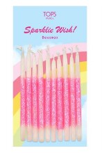 Glitter Beeswax Candles Pink/White