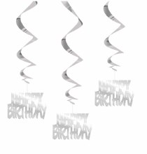 HBD Hanging Swirl Silver 3ct