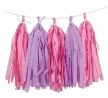 Tassle Garland Pink/Purple 9ft