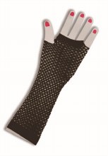 Glove Fishnet Long Black