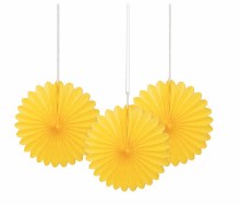 Fan Tissue Yellow 6" 3pk