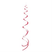 Red Hanging Swirl Decor 8ct