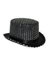 Top Hat Silver Sequin