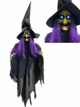 Hanging Animated Witch w/ Digital Eyes 72in