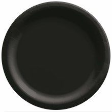 Jet Black 7in Paper Plates 20ct