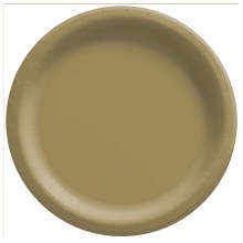 Gold 7in Paper Plates 20ct