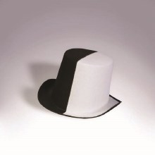 Hat Top B/W Harlequin