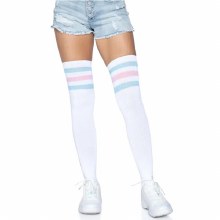 Thigh High Athletic Rib Blu/Pk