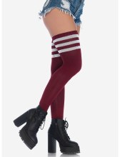 Thigh High Athletic Burgundy