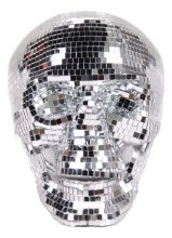 Skull Disco Mirror Glass 6"x8"