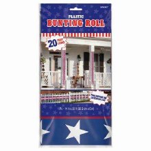 Plastic Patriotic Bunting Roll