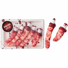 Meat Market Bloody Fingers In Butcher Packaging
