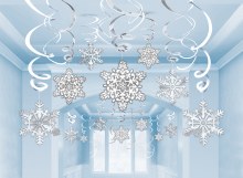 Snowflake Hanging Swirls ~ 12 Pack