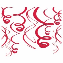 Swirl Decor Red 12pk