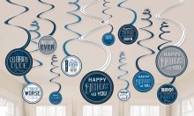 Birthday Man Swirl Decor