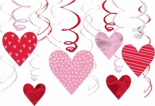 Swirls Valentine Hearts 12pk