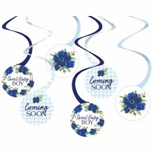 Baby in Bloom Blue Swirl Deco
