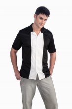 Bowling Shirt Black & White L