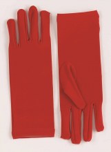 Gloves Short Nylon Red