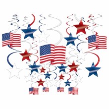 Patriotic Swirl Decorations Mega Value Pack
