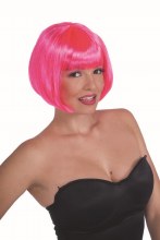 Neon Bob Wig - Pink